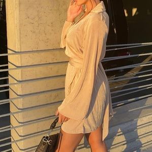 Princess Polly Party Time Mini Belted Dress Champagne